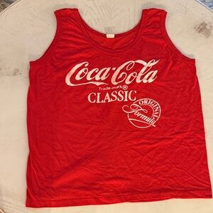Vintage 1980’s Coca-Cola Classic Red Sleeveless Shirt large
